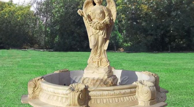 Garden Sale Statue Marble Angel Water Fountains With Shells