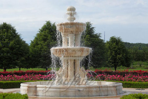 GARDEN SWAN LARGE MARBLE FOUNTAINS DESIGNS WITH COLUMNS